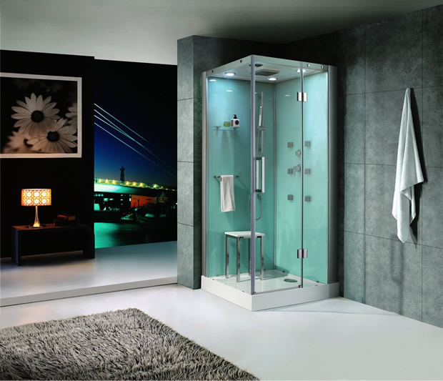 正規販売店] シャワーユニット lifeup-015-T W900×D900×H2050 簡易 シャワールーム 透明ガラス 格安シャワー  自分で簡単組立