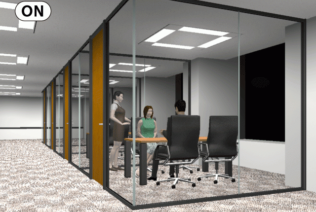 透明 不透明を電源で切り替え 液晶ブラインドフィルム Kasmy